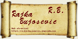 Rajka Bujošević vizit kartica